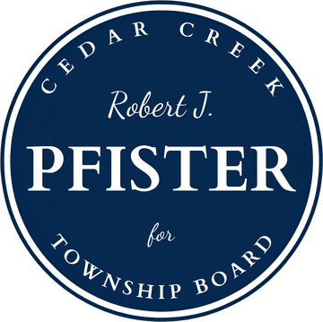 Pfister for Cedar Creek Township badge